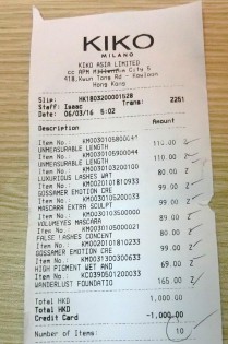 Invoice Mascara
